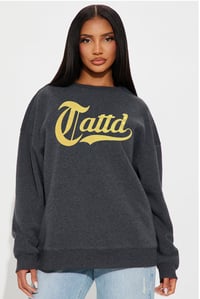 60% off!!! 24K GOLD TATTD CREWNECK SWEATER!!! CHARCOAL 🩶💛