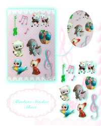 Image 2 of Porcelain Trinket Stickers Sheet