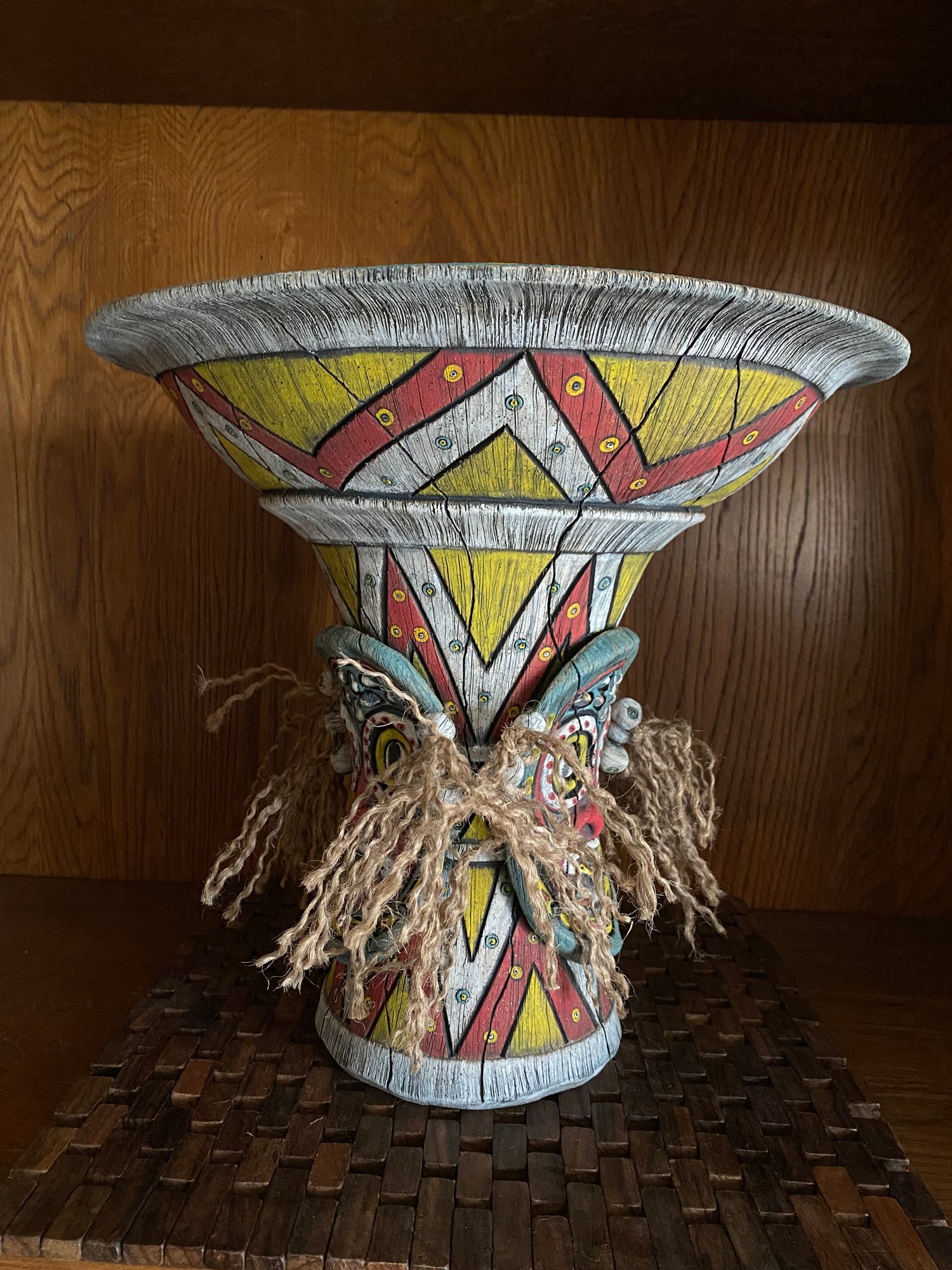 Image of 1/1 Wheelthrown And Hand Carved Sepik Phallacy Bowl- US Shipping And Insurance Included