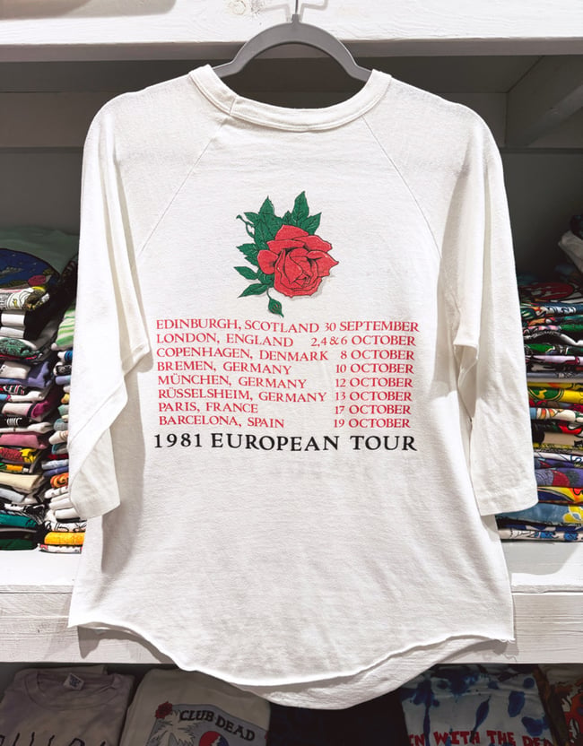 Grateful Dead 1981 European Tour Ringer Shirt - Fits M