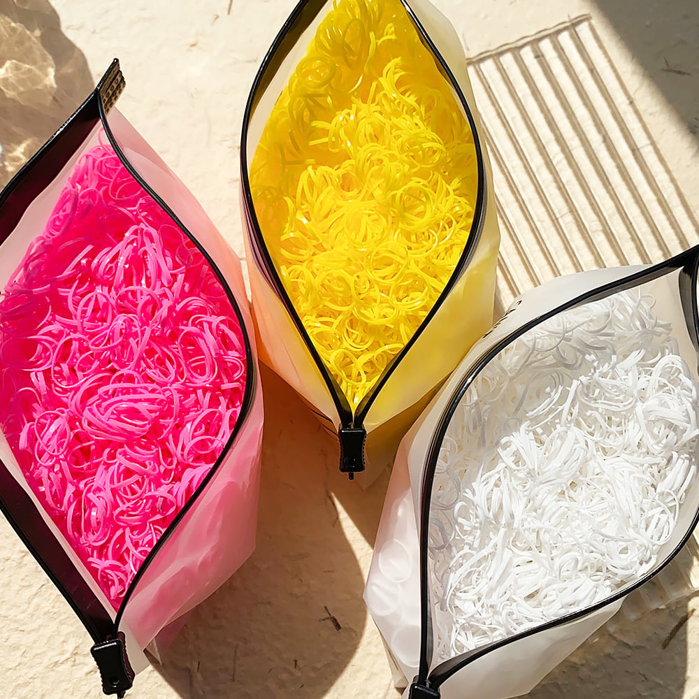 Image of 500/1000/2000pcs Girls Colourful Disposable Rubber Band Hair Ties Headband Children Ponytail Holder 