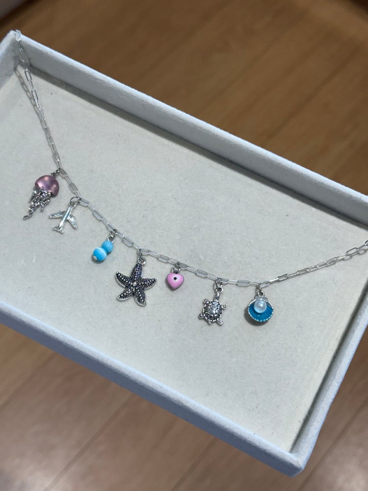 Image of Summer Silver Charm Necklace