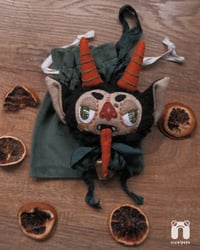 Image 2 of Krampus Textile Ornament | Handmade | Black