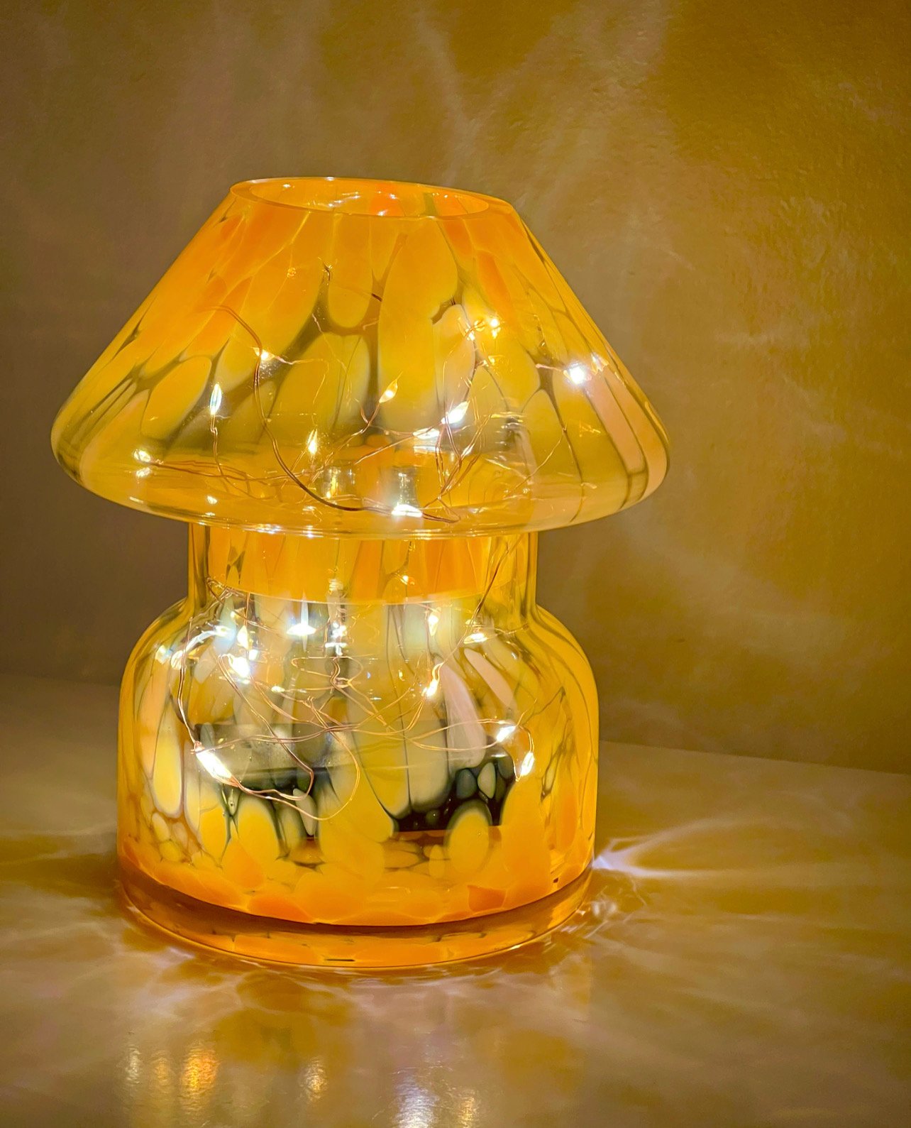 Yellow 2024 glass lamp