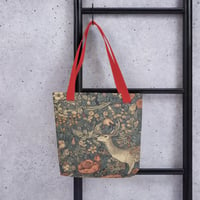 Image 3 of Boho Nature Cottagecore Inspired Deer In a Forest Tote bag