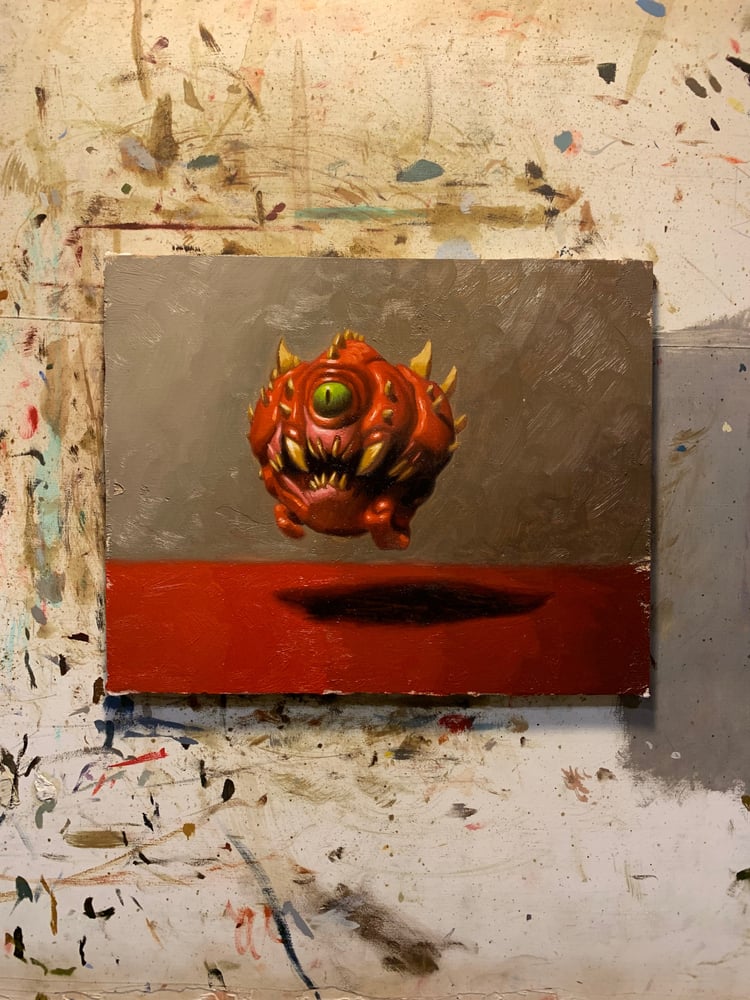 Image of “CacoDemon” from Doom oil painting 