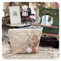 Image 3 of French style sewing zipper purse and needle book and seam binding ribbon