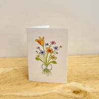 Orange Bouquet Mini Floral Card