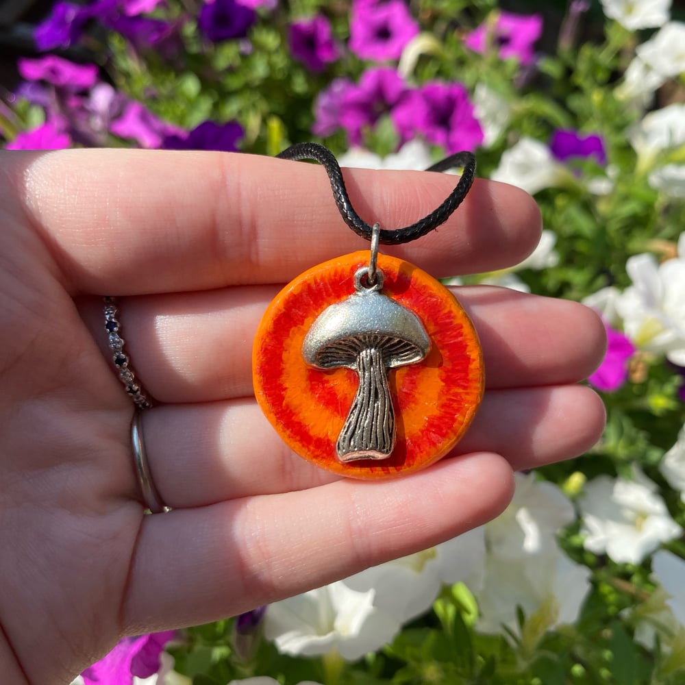 Image of warm mushroom necklace