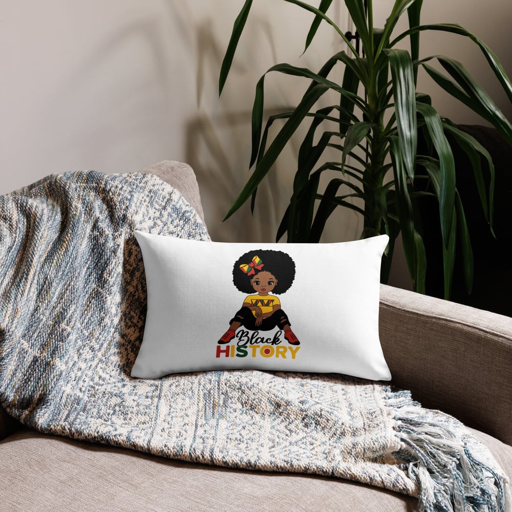 Image of Black History Girl Premium Pillow