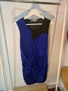 RACHEL ROY BLUE DRESS BLACK SHEER 
