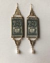 Dante Alighieri Postage Stamp Earrings - 1921