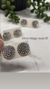 Silver bling studs 