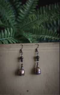 Image 1 of Real poppy seed pod earring