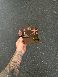 Image 1 of PINK BRIM MOCHA CHINA SKY  HOUSTON ASTROS CUSTOM FITTED CAP