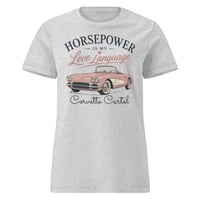 Image 1 of Horsepower Is My Love Language Women’s basic softstyle t-shirt