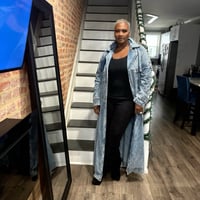 Image 2 of Belted Denim Trench (WORN)