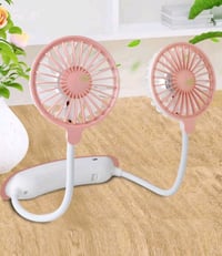 Image 1 of USB Slouchy Neck Hanging Fan Portable Mini Foldable Desktop Small Charging Fan