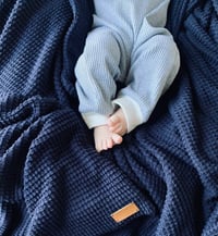 Image 1 of Navy swaddle set 