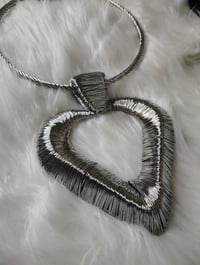 Image 2 of LOVE NECKLACE SET SILVER