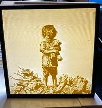 Image 1 of "Boy With Teddy" By Mas Vandal, Printed by UrbanLayers. Limited Edition run of 3 with COA