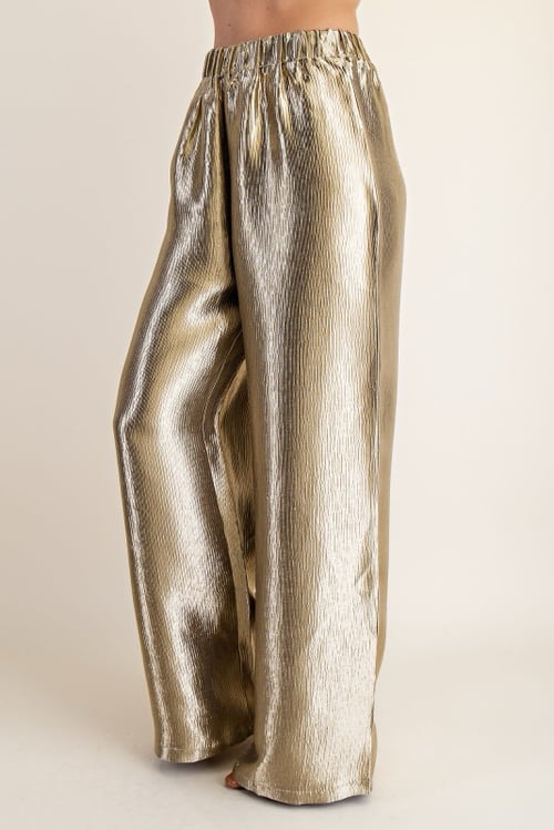 Image of Wide Leg Pants- Gold