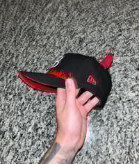 Image 4 of RED BRIM TAMPA BAY RAYS CUSTOM FITTED CAP