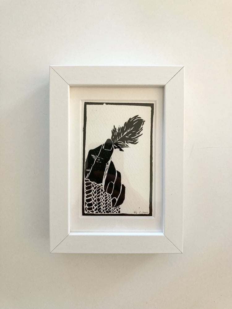 Image of ‘Feather’ Lino Print 