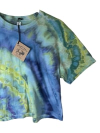 Image 2 of S Crop Tee in Cool Agate Ice Dye 