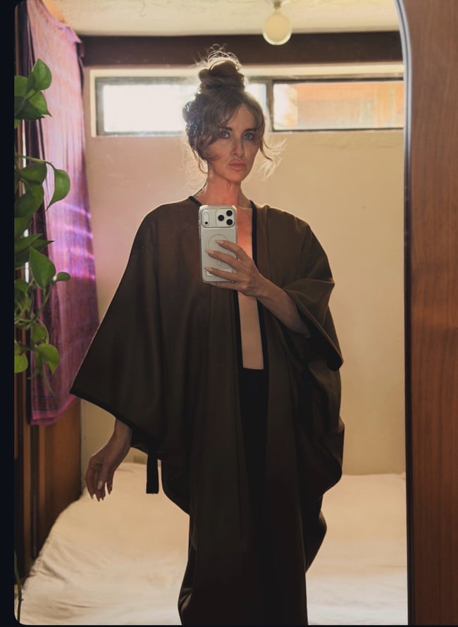 1976 Yves Saint Laurent Russian collection wool cocoon coat with tassels