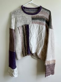 Image 1 of Purple Patchwork Sweater