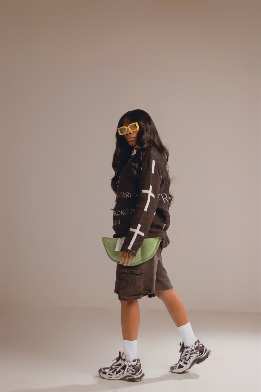 Image of BLACK VINTAGE WOVEN HOODIE