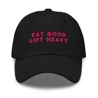 Image 1 of Eat Good Lift Heavy Dad Hat