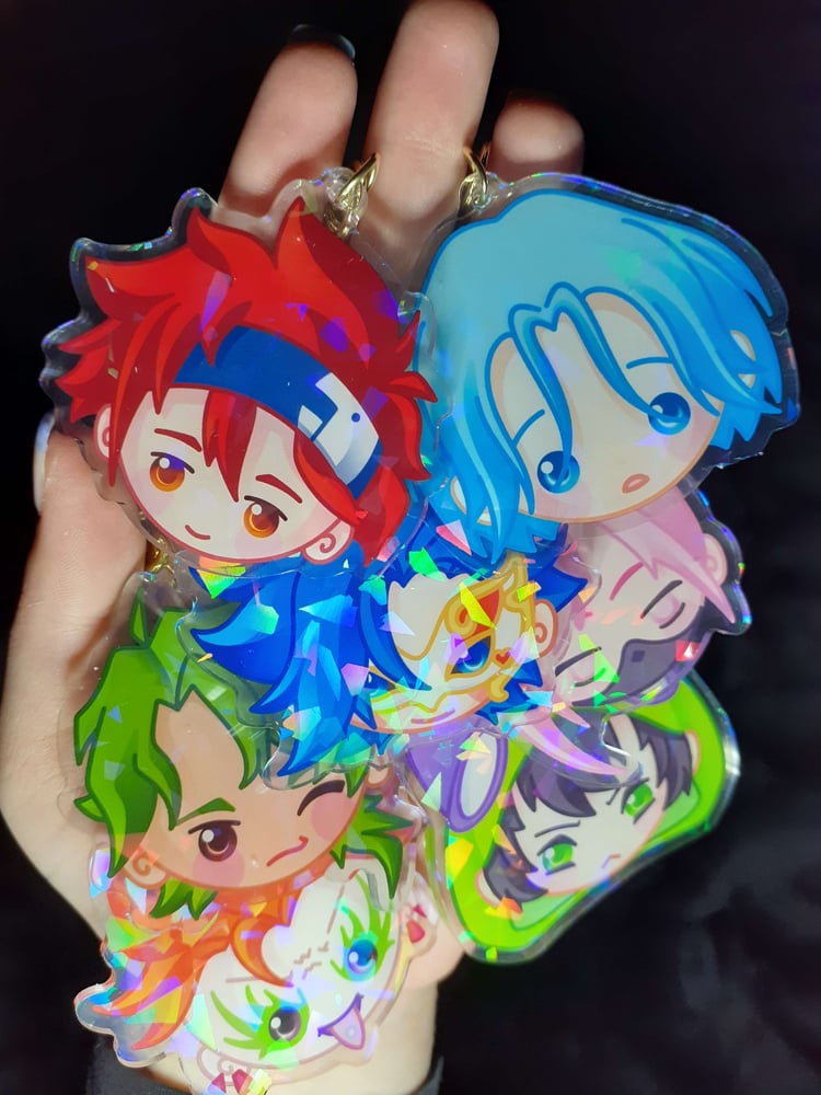 Image of Skateboarder Holographic 2.5” Charms 