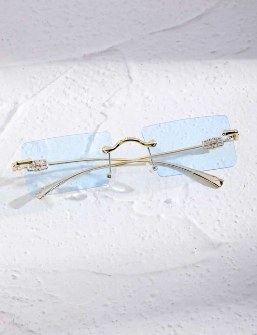 Image of Legacy Rimless Baby Blue Shiesty Glasses