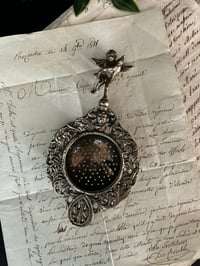 Image 1 of Sublime passe-thé, ange, plaqué argent, XIXème siècle