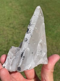 Image 7 of Mongolian Quartz with Calcite and Hematite Flowers #1617