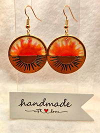 Image 5 of Handcrafted Resin Sun Earrings 