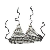 Taupe Sequin Crochet Top