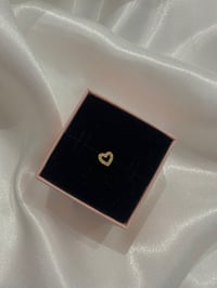 Image 2 of Gold heart helix earring