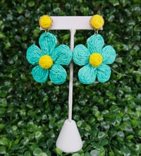 Image 2 of Flower Statement Earrings 