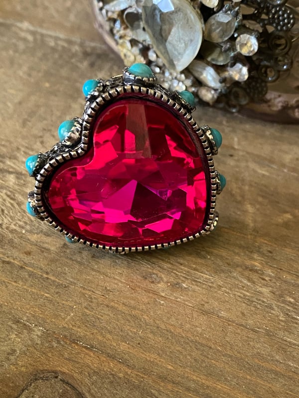 Image of Crystal Heart Ring