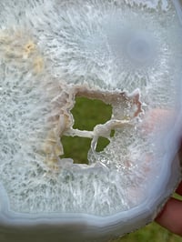 Image 4 of Large Agate Slice With Druzy Crystal Pockets #2249