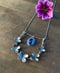 Image of Lilac Flower "U" Pendant Large Rosecut Iolite Wave Chain