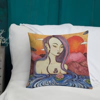 Image 4 of Artistic Pillow Case and Pillow of "Revelation in the River" 