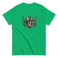 Image 13 of Unisex classic tee, Turquoise and Brown Skull Tee, Western