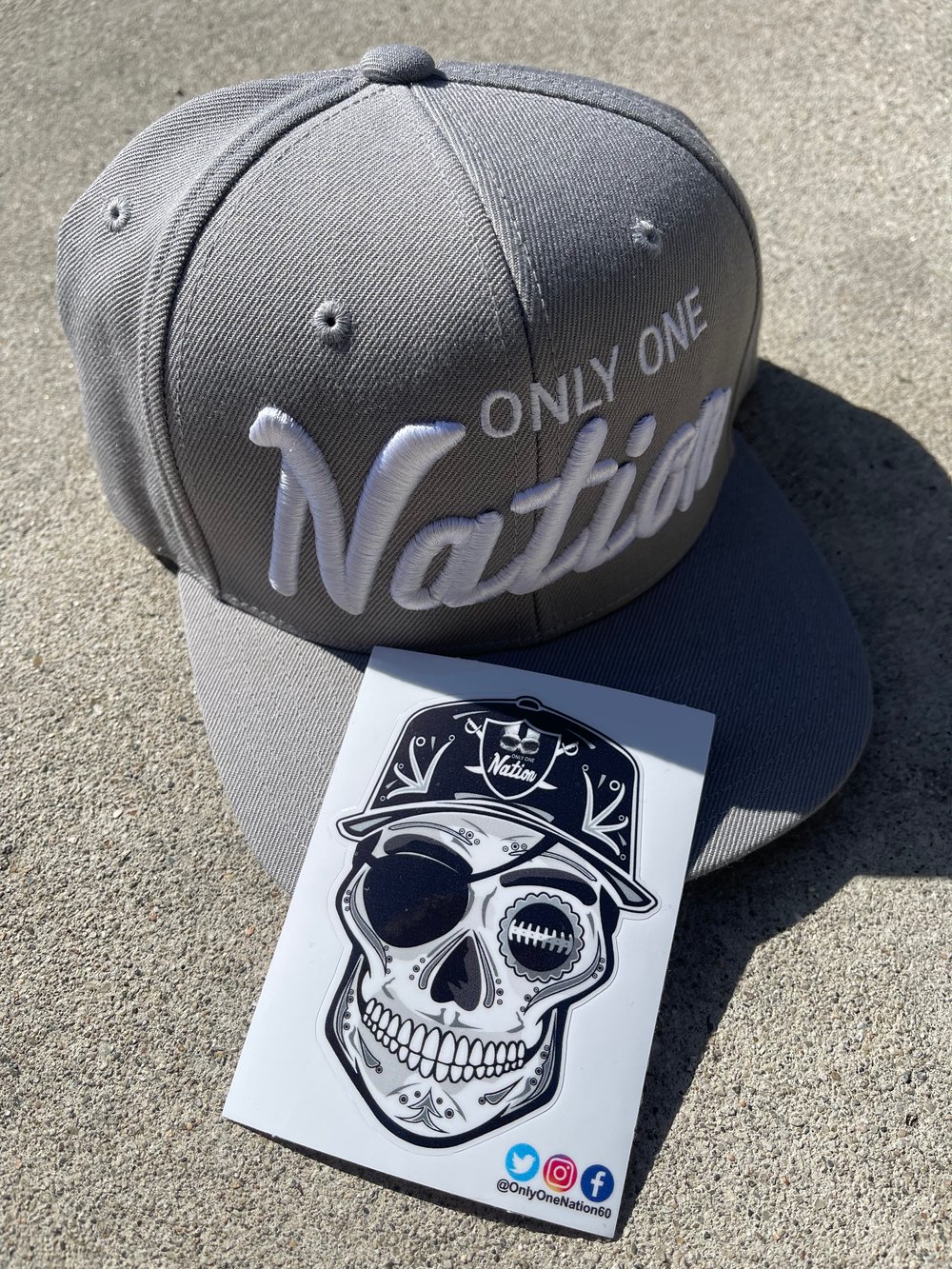 Only One Nation Logo Skull sticker 