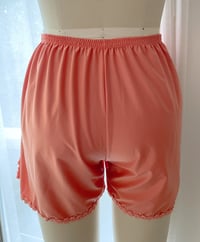 Image 3 of Vintage Coral Daisy Trim Slip Shorts Size Small 