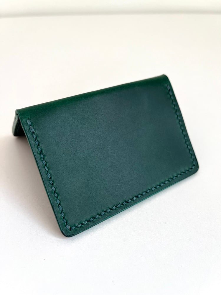 Image of Green Buttero Slim Bifold Cardholder 