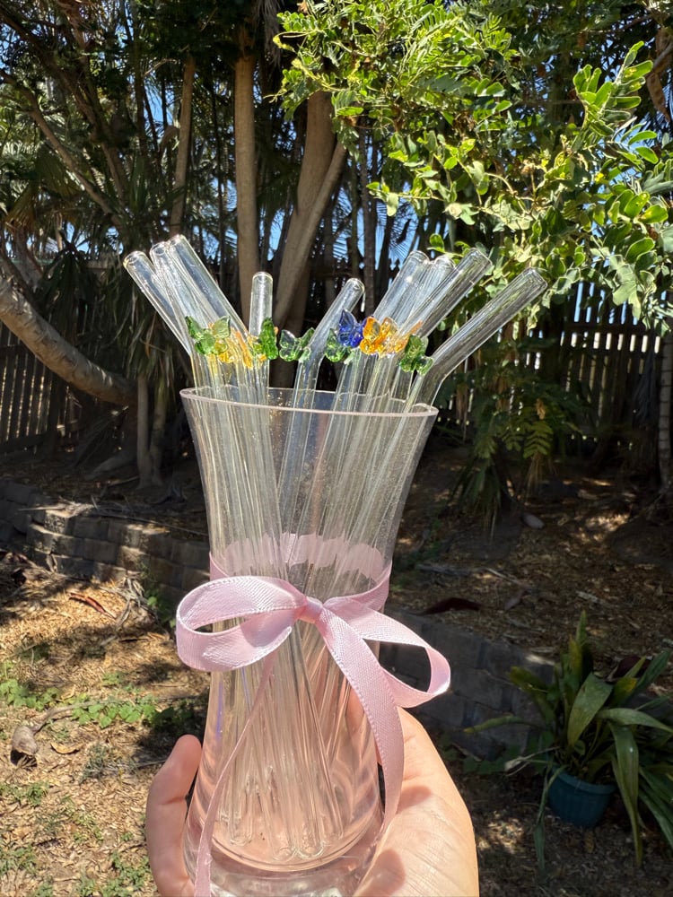 Image of Butterfly Glass Straw
